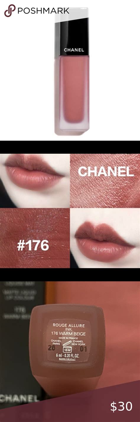 chanel warm beige 176|chanel rouge ink 176.